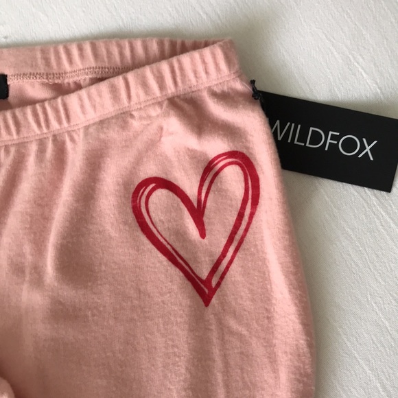 Wildfox Sketchy Heart Silver Pink Lounge Set ❤️ - Picture 6 of 13